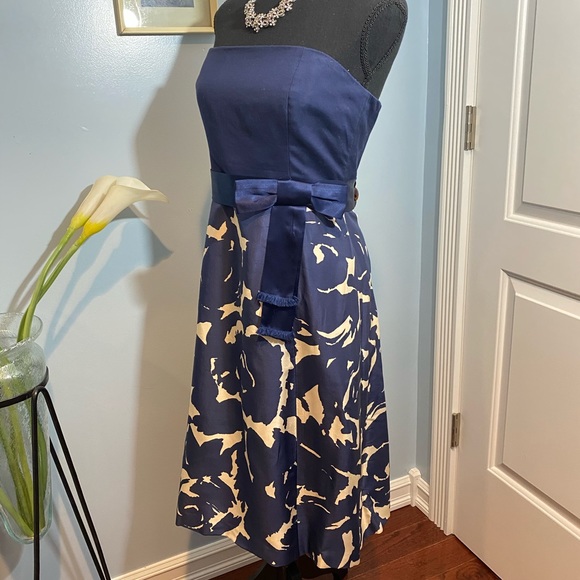 J Crew Strapless Silk Dress Size 8 - Picture 4 of 7